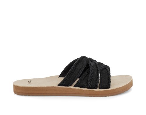 Sandale Sanuk Fraidy Slide Femme - Noir VWYAXZ698